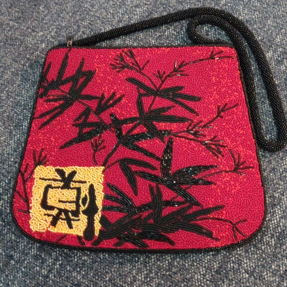 Chico's Beaded Oriental Bag, stunning beadwork, new, never used, mint condition.
